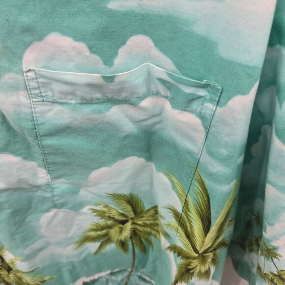 Vintage RJC Hawaiian Aloha Shirt Woody Cars Palms 100% Cotton Button Down 2xl - Picture 5 of 16